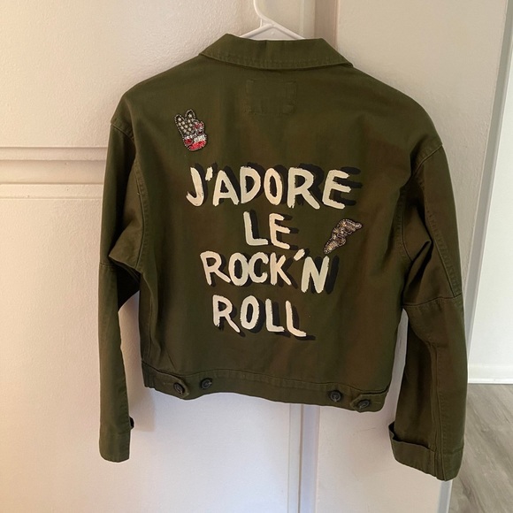 Jackets & Blazers - Vintage J’adore Le Rock’n Roll denim jacket